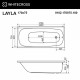Ванна WHITECROSS Layla 170x75 "SMART NANO" (хром)