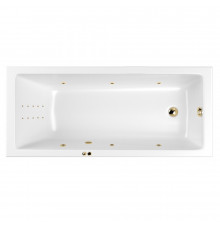 Ванна WHITECROSS Wave Slim 160x70 "LINE NANO" (золото)