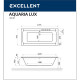 Ванна EXCELLENT Aquaria Lux 180x80 "ULTRA" (бронза)