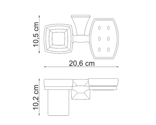 Wern K-2526 Держатель стакана и мыльницы WasserKRAFT