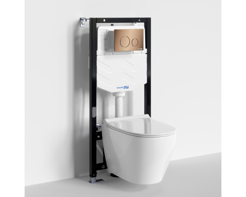 Аллер (Aller) 10TLT.010.ME.RG02.H002 Система инсталляции с унитазом WasserKRAFT