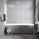 Leine 35P01-80WHITE Стеклянная шторка на ванну WasserKRAFT 80x140