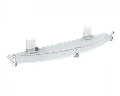 Leine K-5044WHITE (ранее К-5024WHITE) Полка стеклянная с бортиком WasserKRAFT