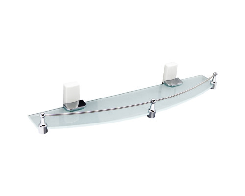Leine K-5044WHITE (ранее К-5024WHITE) Полка стеклянная с бортиком WasserKRAFT