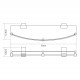 Leine K-5044WHITE (ранее К-5024WHITE) Полка стеклянная с бортиком WasserKRAFT