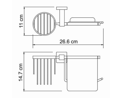 Липпе (Lippe) K-6559 Держатель туалетной бумаги и освежителя WasserKRAFT
