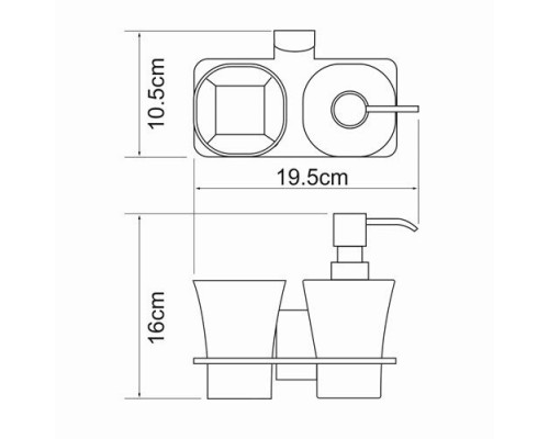 Экстер (Exter) K-5289 Держатель стакана и дозатора WasserKRAFT