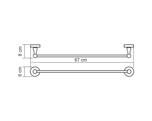 Аланд (Aland) K-8530 Штанга для полотенец WasserKRAFT