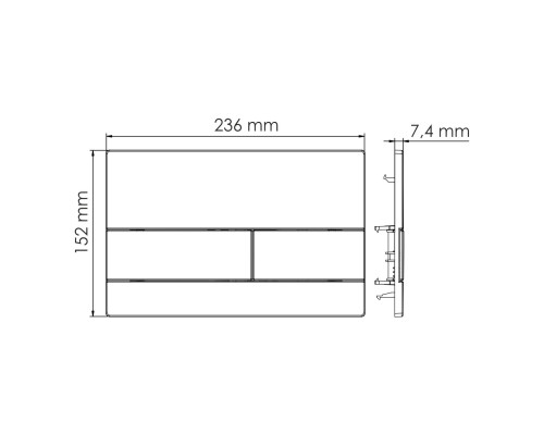 Аллер (Aller) 10TLT.031.ME.MG04 Встраиваемый смывной бачок WasserKRAFT