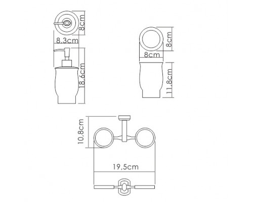 K-24189 Держатель стакана и дозатора WasserKRAFT