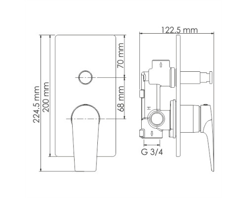 Wiese 8461 Смеситель для ванны и душа WasserKRAFT