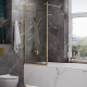 Abens 20W01-80 Brushed gold Fixed Стеклянная шторка WasserKRAFT 80x160