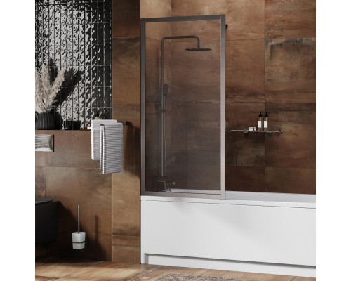 Abens 20W01-80 Brushed nickel Fixed Стеклянная шторка WasserKRAFT 80x160