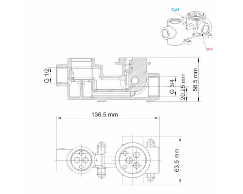Aller 10641WHITE Смеситель для ванны и душа WasserKRAFT