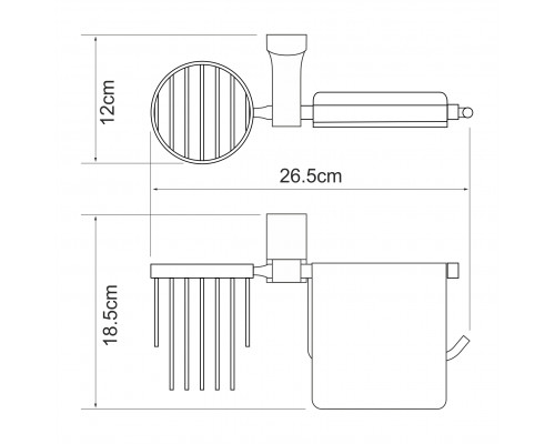 Leine K-5059WHITE Держатель туалетной бумаги и освежителя WasserKRAFT