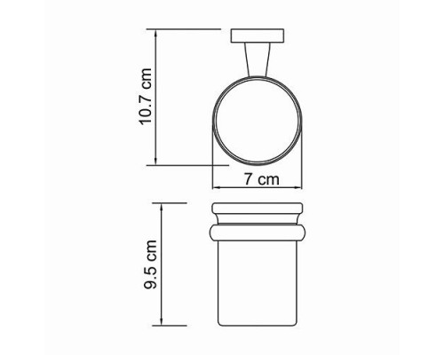 Липпе (Lippe) K-6528 Подстаканник одинарный WasserKRAFT