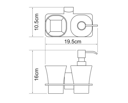 Exter K-5289 Держатель стакана и дозатора WasserKRAFT