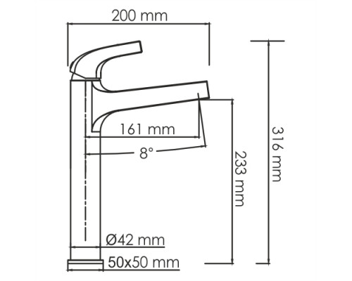 Sauer 7103H Смеситель для умывальника WasserKRAFT