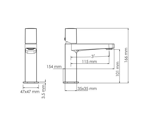 Nuthe 9103 Смеситель для умывальника WasserKRAFT