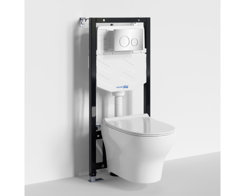 Аллер (Aller) 10TLT.010.ME.CH02.H001 Система инсталяции с унитазом WasserKRAFT