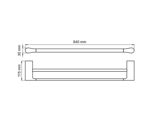 Визе (Wiese) K-8940 Держатель полотенец двойной WasserKRAFT