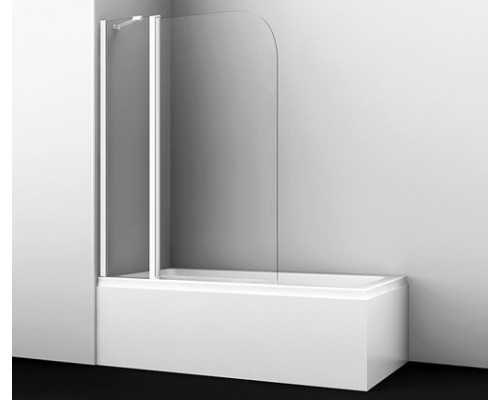 Leine 35P02-110WHITE Fixed Стеклянная шторка на ванну WasserKRAFT 110x140