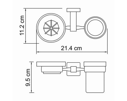 Lippe K-6526 Держатель стакана и мыльницы WasserKRAFT