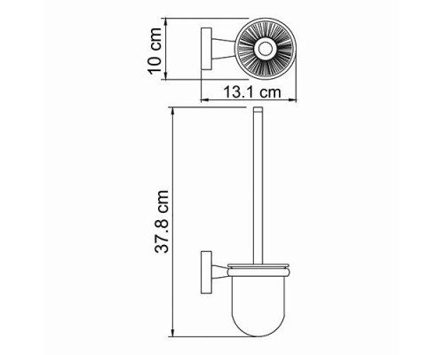 Липпе (Lippe) K-6527 Щетка для унитаза подвесная WasserKRAFT