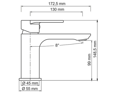 Elbe 7403 Смеситель для умывальника WasserKRAFT
