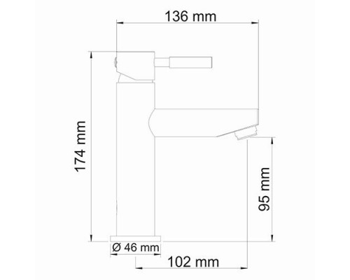 Main 4104 Смеситель для умывальника WasserKRAFT