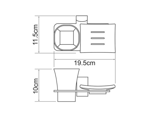 Leine K-5026 Держатель стакана и мыльницы WasserKRAFT