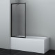 Abens 20W01-80 Matt black Fixed Стеклянная шторка WasserKRAFT 80x160