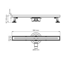 Нааб (Naab) 86D90BN Душевой трап WasserKRAFT