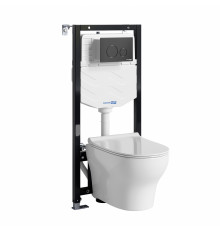 Аллер (Aller) 10TLT.010.ME.MB02.H001 Система инсталяции с унитазом WasserKRAFT