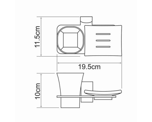 Leine K-5026 Держатель стакана и мыльницы WasserKRAFT