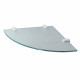K-533WHITE Полка стеклянная угловая WasserKRAFT