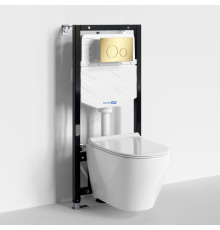 Аллер (Aller) 10TLT.010.ME.PG02.H002 Система инсталляции с унитазом WasserKRAFT