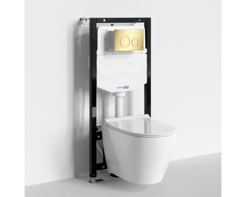 Аллер (Aller) 10TLT.010.ME.PG02.H002 Система инсталляции с унитазом WasserKRAFT