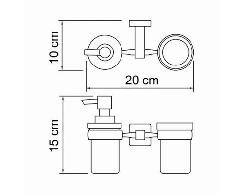 Липпе (Lippe) K-6589 Держатель стакана и дозатора WasserKRAFT