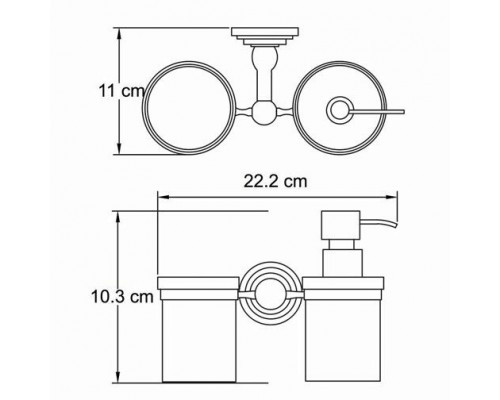 Изар (Isar) K-7389 Держатель стакана и дозатора WasserKRAFT