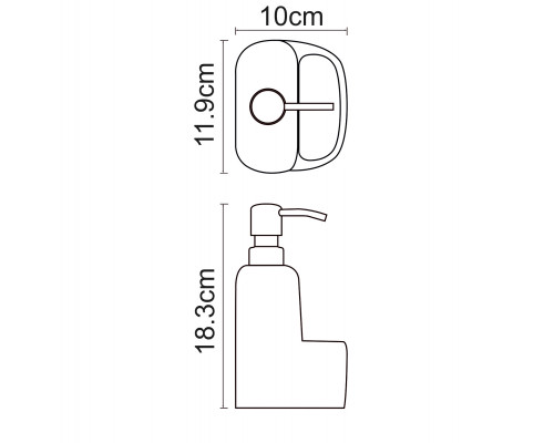 K-8499B Дозатор с емкостью для губки WasserKRAFT