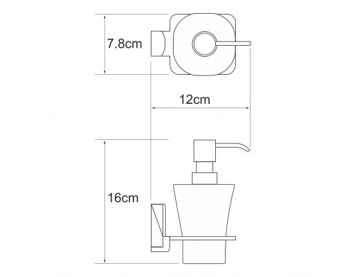 Leine K-5099WHITE Дозатор для жидкого мыла WasserKRAFT