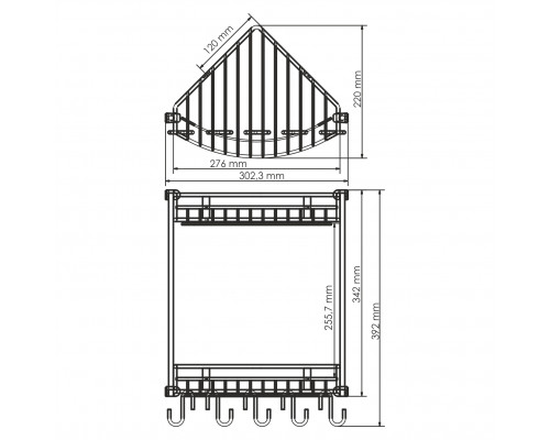 K-1222 Полка металлическая двойная WasserKRAFT