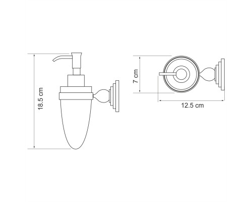 Аммер (Ammer) K-7099 Дозатор для жидкого мыла WasserKRAFT