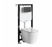 Аллер (Aller) 10TLT.010.ME.MB02.H002 Система инсталляции с унитазом WasserKRAFT