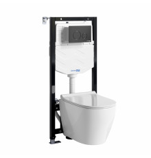 Аллер (Aller) 10TLT.010.ME.MB02.H002 Система инсталляции с унитазом WasserKRAFT