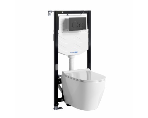 Аллер (Aller) 10TLT.010.ME.MB02.H002 Система инсталляции с унитазом WasserKRAFT