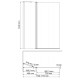Berkel 48P02-110L Matt glass Fixed Стеклянная шторка на ванну WasserKRAFT 110x140