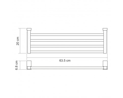 Leine K-5011WHITE Полка для полотенец WasserKRAFT