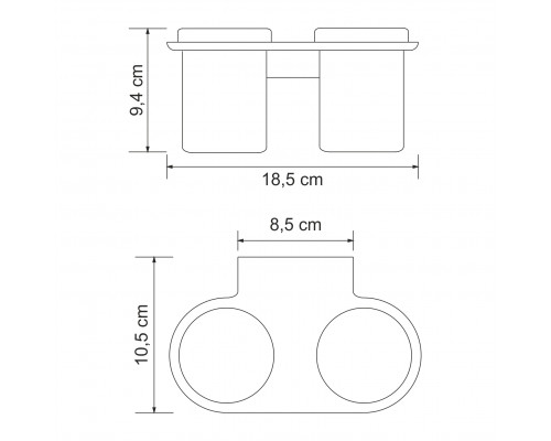 Kammel K-8328D Подстаканник двойной WasserKRAFT